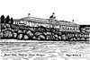 Grand Hotel Mackinac Island Line Art Print